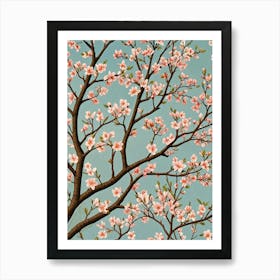 Pink Cherry Blossoms Art Print