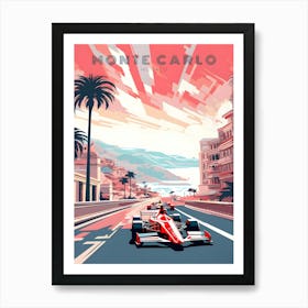 Monte Carlo Monaco Retro Travel Art Print