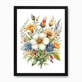 Watercolor Flowers 28 Art Print