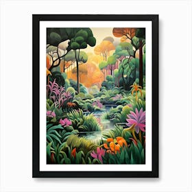Jungle Abstract Minimalist 1 Art Print