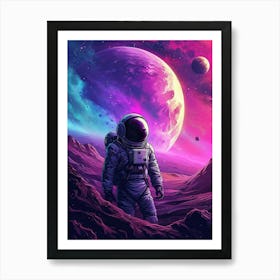 Astronaut In Space 7 Art Print