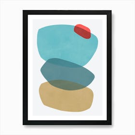 Expressive abstract shapes 6 Art Print