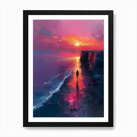 Sunset On The Beach 14 Art Print