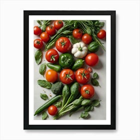 Fresh Vegetables Kitchen Wall Art 6 Art Print