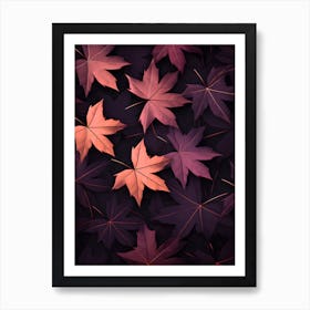 Autumn Maple Leaves Wallpaper 1 Art Print