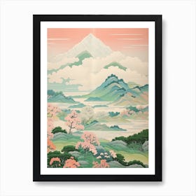 Mount Mitoku In Tottori, Japanese Landscape 4 Art Print