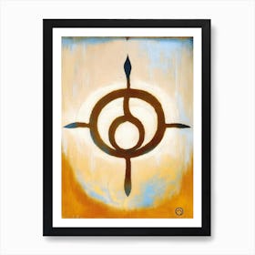 Om Symbol Abstract Painting Art Print