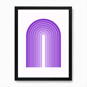 Purple tone boho mid century modern arch Art Print