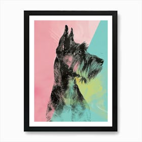 Pastel Irish Terrier Dog Pastel Illustration 2 Art Print