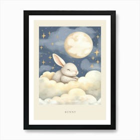 Sleeping Baby Bunny 6 Nursery Poster Art Print