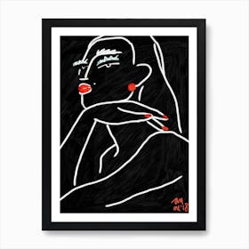 Femme moderne affiche minimaliste pour salon