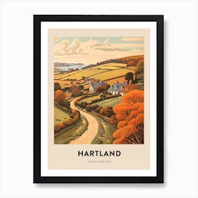 Devon Vintage Travel Poster Hartland Art Print