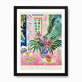 Poster Of Palm Beach, Aruba, Matisse And Rousseau Style 1 Art Print