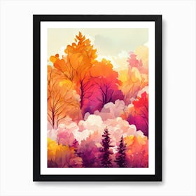 Autumn Trees Art Print