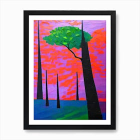 Ironwood Tree Cubist Art Print