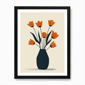 Tulips In A Vase 9 Art Print