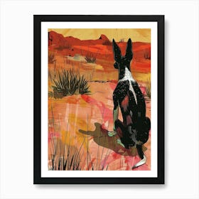 Dog In The Desert 1 Art Print