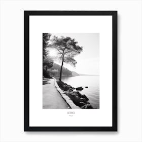 Poster Of Lerici, Italy, Black And White Photo 3 Art Print