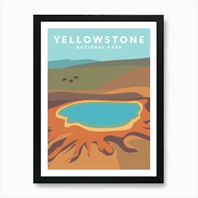Yellowstone National Park, Wyoming Travel Poster Art Print