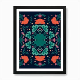 Clovers And Flowers Art Print