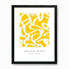 Abstract Line Yellow Art Print