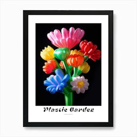 Bright Inflatable Flowers Poster Globe Amaranth 3 Art Print