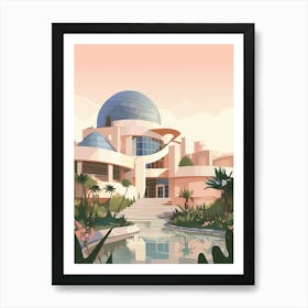 The Guggenheim Museum   Bilbao, Spain   Cute Botanical Illustration Travel 3 Art Print