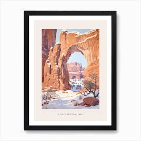 Dreamy Winter National Park Poster  Arches National Park United States 4 Art Print