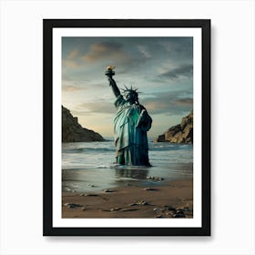 Statue Of Liberty Chaos Art Print