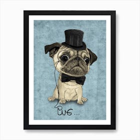 Gentle Pug Art Print