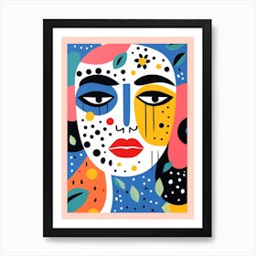 Dot Face Illustration Art Print