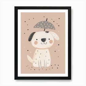 Rainy Day Dog, Nursery Wall Art for Kids Art Print