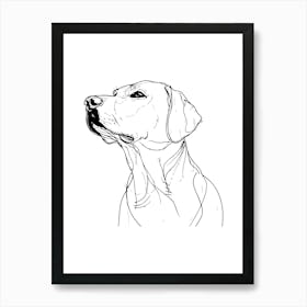 Labrador Retriever Monoline Artistic Minimalist Art Print