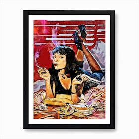 mia Pulp Fiction movies Art Print