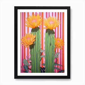 Mexican Style Cactus Illustration Trichocereus Cactus 3 Art Print