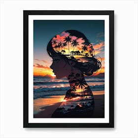 Sunset Painting Art Print