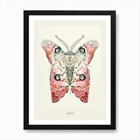 Colourful Insect Illustration Moth 49 Poster Art Print