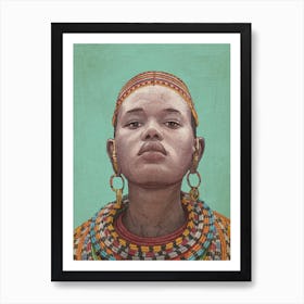 Giraffe Lady Art Print