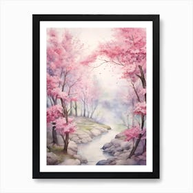 Beautiful Watercolor Cherry Blossom 7 Art Print