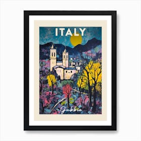 Gubbio Italy 2 Fauvist Painting  Travel Poster Art Print