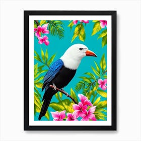 Crow Tropical bird Art Print