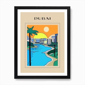 Minimal Design Style Of Dubai, United Arab Emirates 4 Poster Art Print