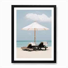 Beach Umbrella Cabana Art Print