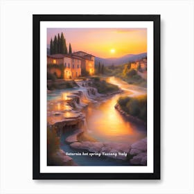 Saturnia hot spring Tuscany Italy Painting 1 Art Print