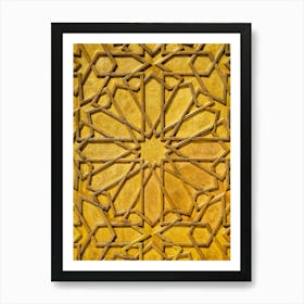 Architecture Moroccan door gold Art Print