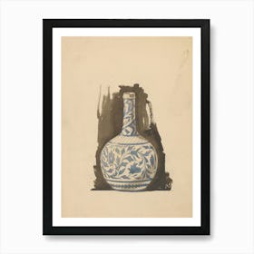 Blue And White Vase Art Print