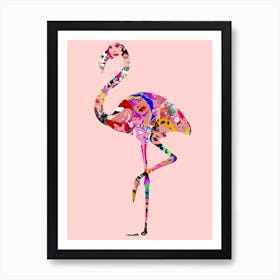 Graffiti Flamingo Pink 1 Poster