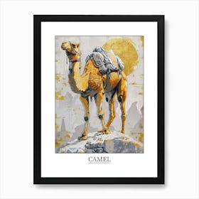 Camel Precisionist Illustration 2 Poster Art Print
