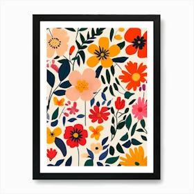 Floral Wallpaper 1 Art Print