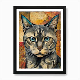 Cat With Blue Eyes Art Print